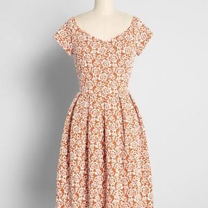 ModCloth Eyes From Across the Room Fit and Flare Dress